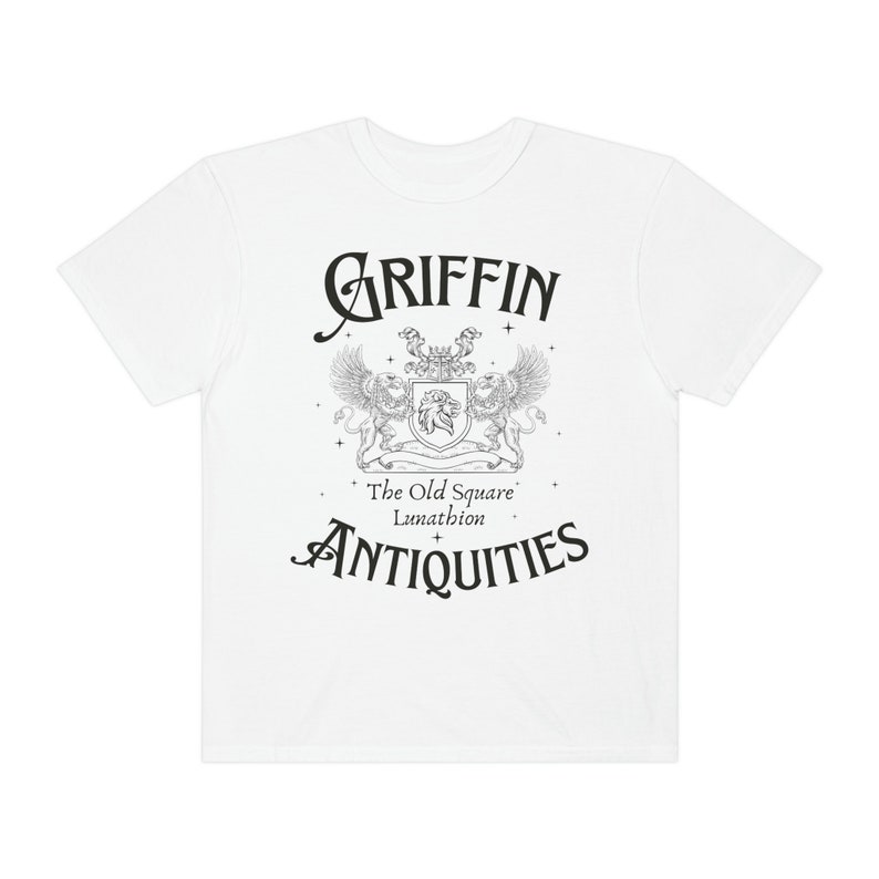 Griffin Antiquities Comfort Colors Shirt: Book Lover Comfort Colors Tee White