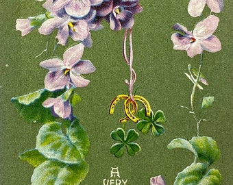 Nostalgic very old Easter postcard. Silk look. Embossed map. Early 1900.