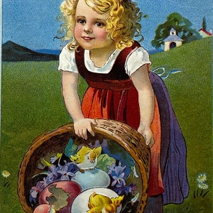nostalgische ansichtkaart, Pasen, old Easter postcards, carte postales nostalgiques de Pâques, alte Osterpostkarte