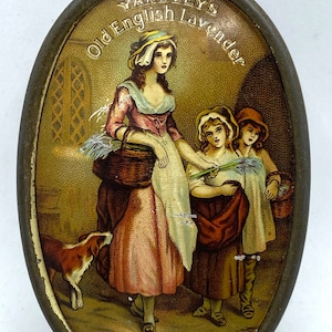 Rare. Empty can from Yardley. For perfumed talcum powder.