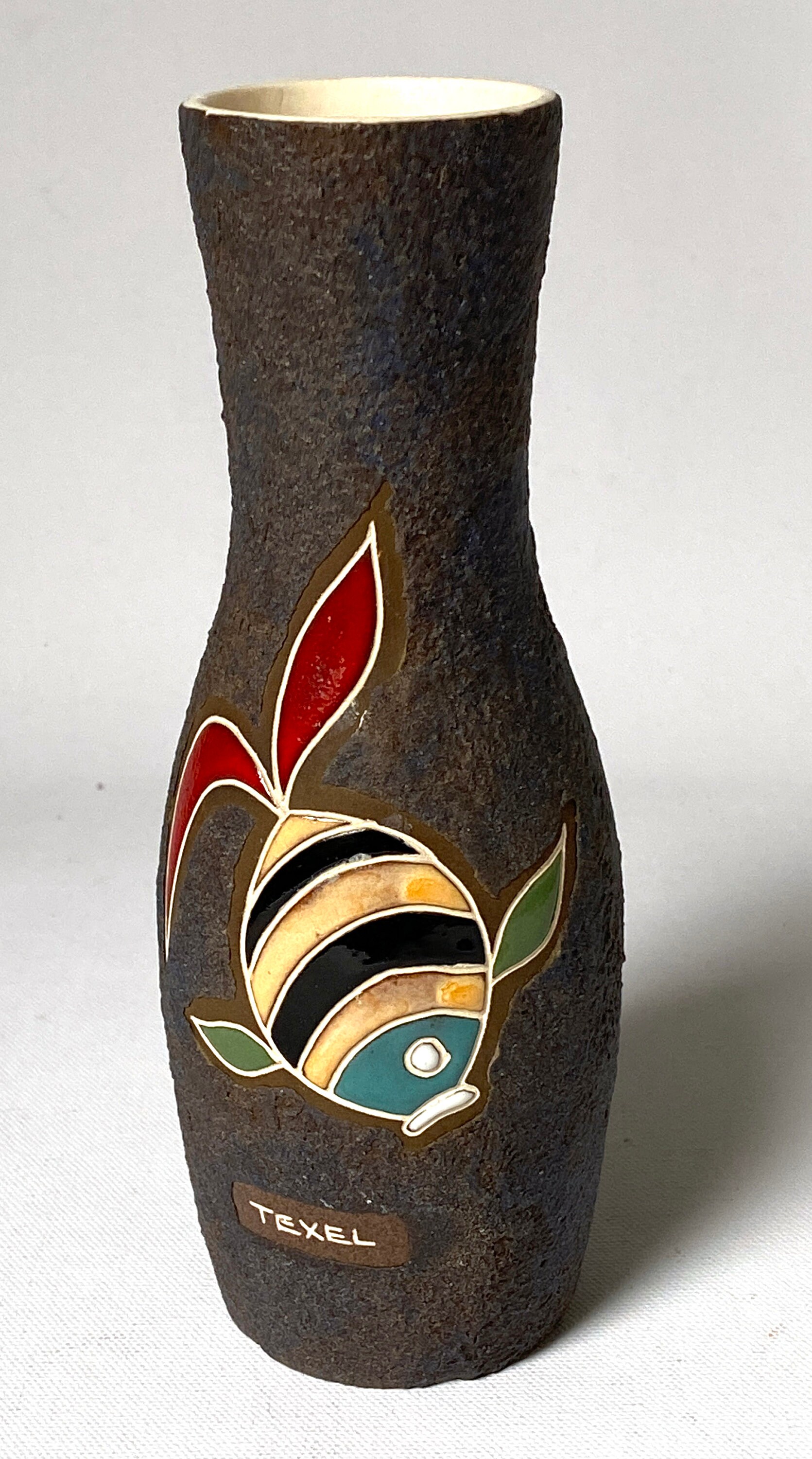 Earthenware Vase Hand Painted With Enamel Paint. the Etsy UK