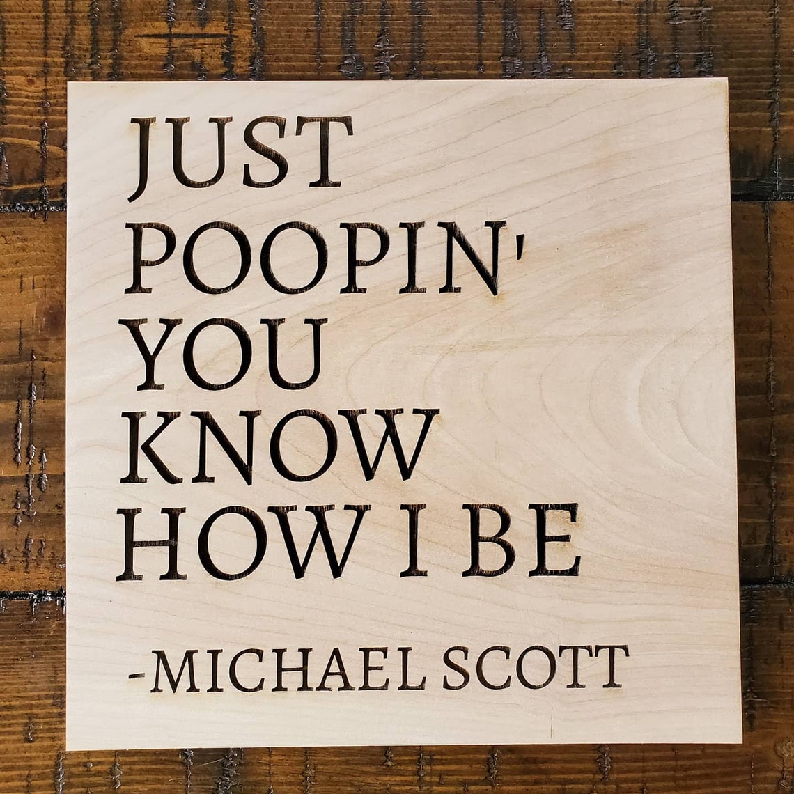 The Office Bathroom Quote Plaque Etsy