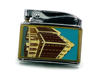 Vintage Montreal Sheraton Mount Royal Hotel Enamelled Advertising Pocket Lighter by Cornwall