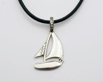 PENDANT Sterling Silver 925 } Boat | design #21