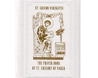 The Prayer Book of St. Gregory of Narek Grigor Narekatsi in English Glided Gold