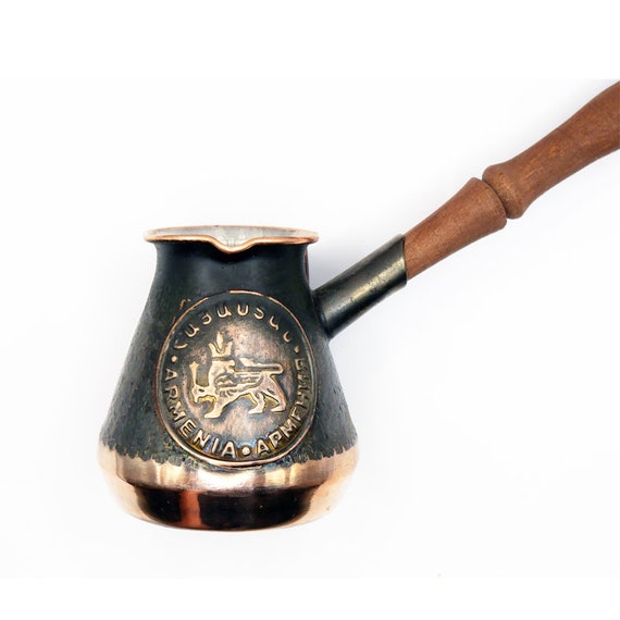 Armenian Coffee Maker Pot (1 Cup, 120ml, 4 Fl OZ) Jazzve Copper