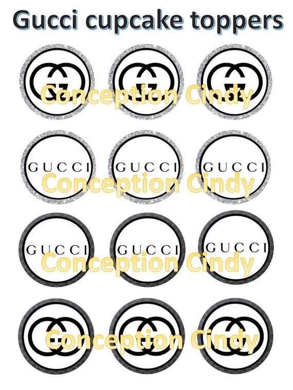 Gucci Cupcake Toppers Printable Etsy