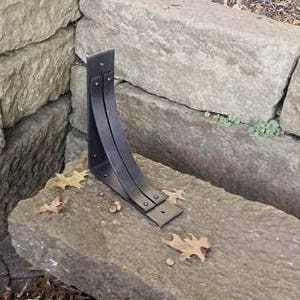 SET of TWO Rustic Industrial Shelf Bracket - Heavy Duty Steel Shelf Brackets #SB0452