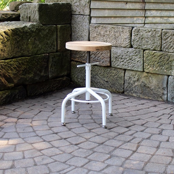 Rustic Industrial Bar Stool - Adjustable Stool #IS4941