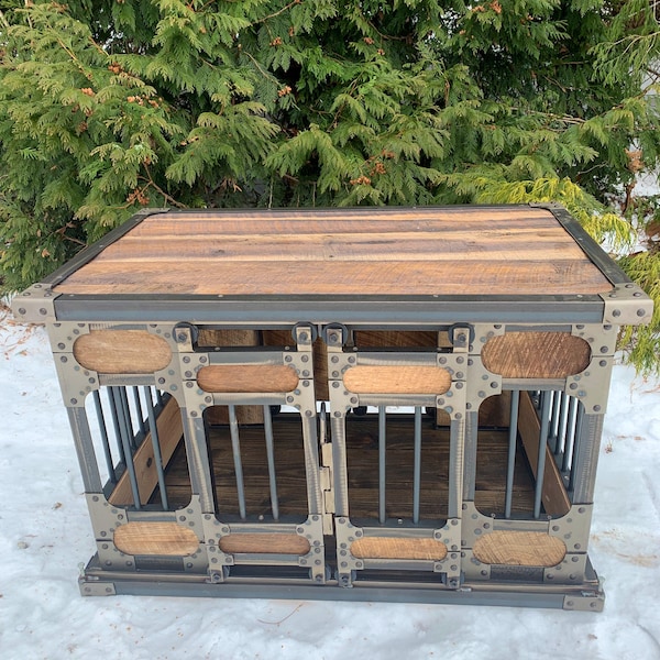 Reclaimed Wood Crate - Etsy - Reclaimed Geometric Dog Crate Materials