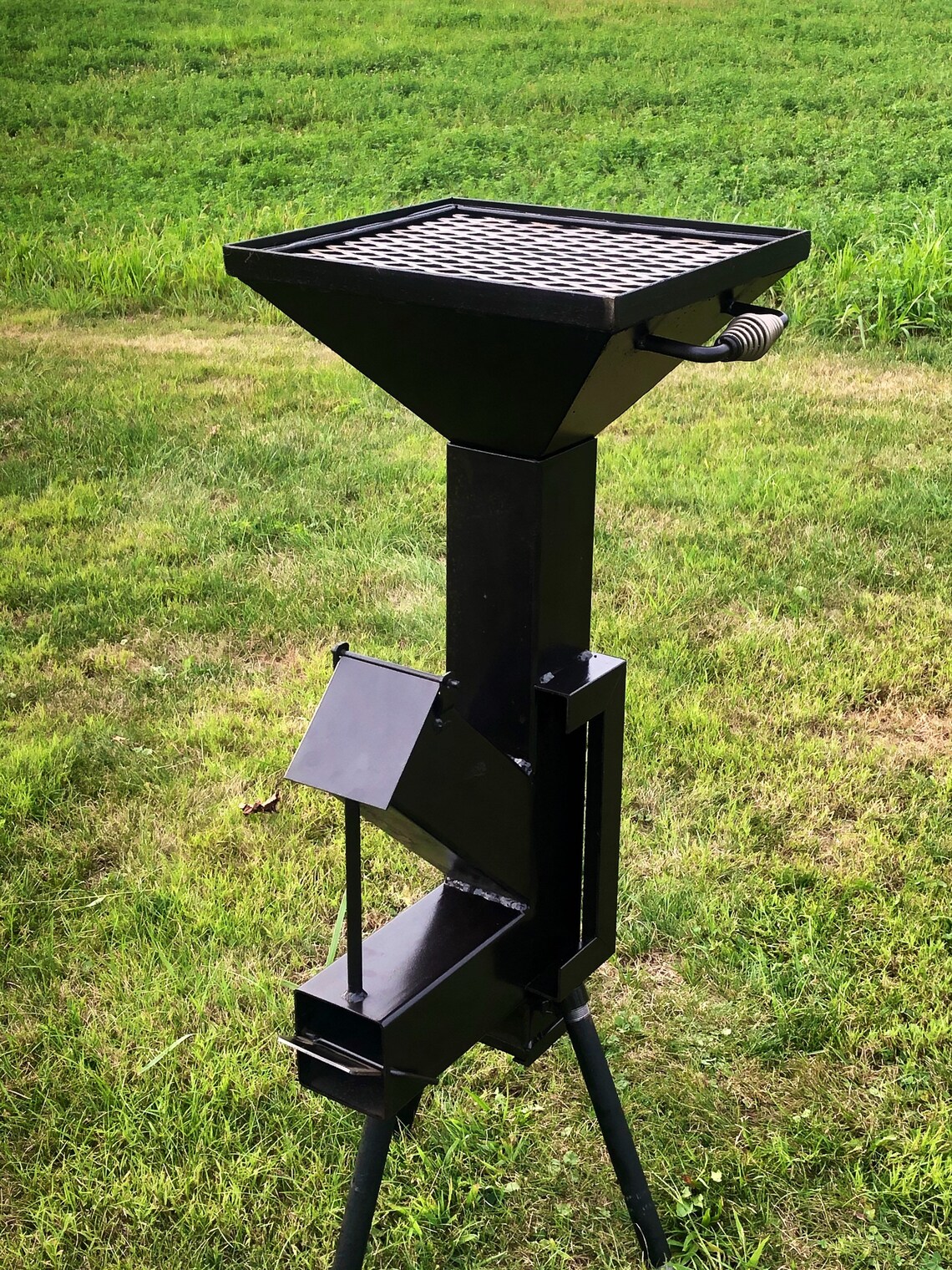 Charcoal Grill Attachment Rocket Stove Charcoal Grill Etsy