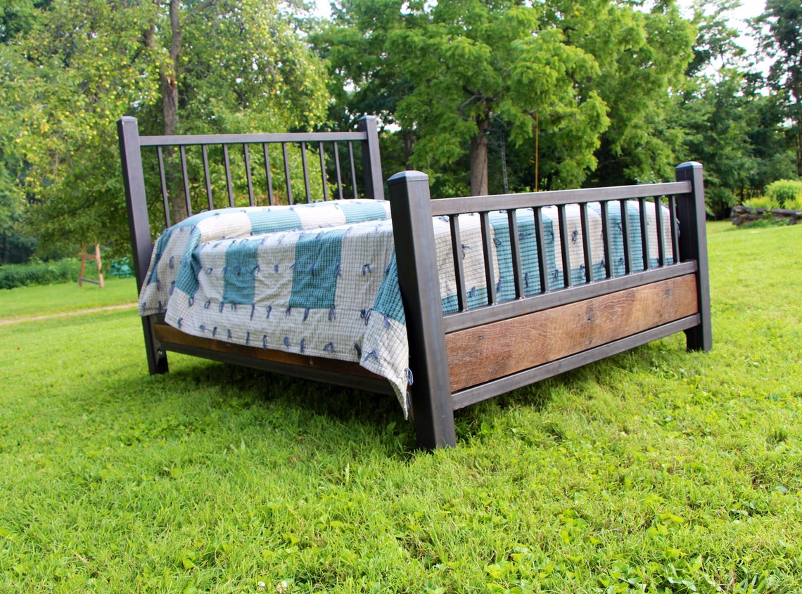Rustic Industrial Bed Frame 5478 - Etsy