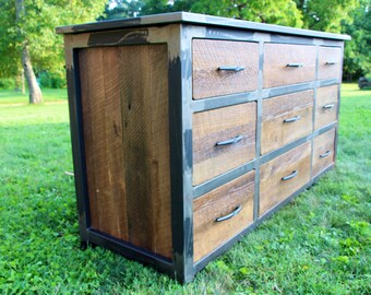Industrial 2024 wood dresser