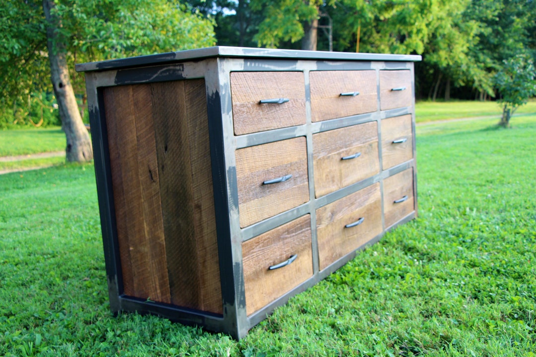 Rustic Industrial Dresser, Reclaimed Wood Dresser 632036 Etsy