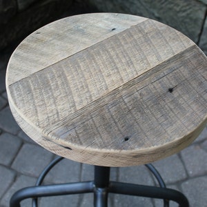 Rustic Industrial Bar Stool - Adjustable Stool #IS4921 Bild 4
