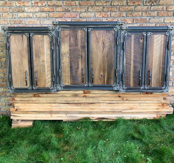 Rustic Industrial Cabinets, Industrial Cabinets, Reclaimed Wood Cabinets #1432 Priced Individually