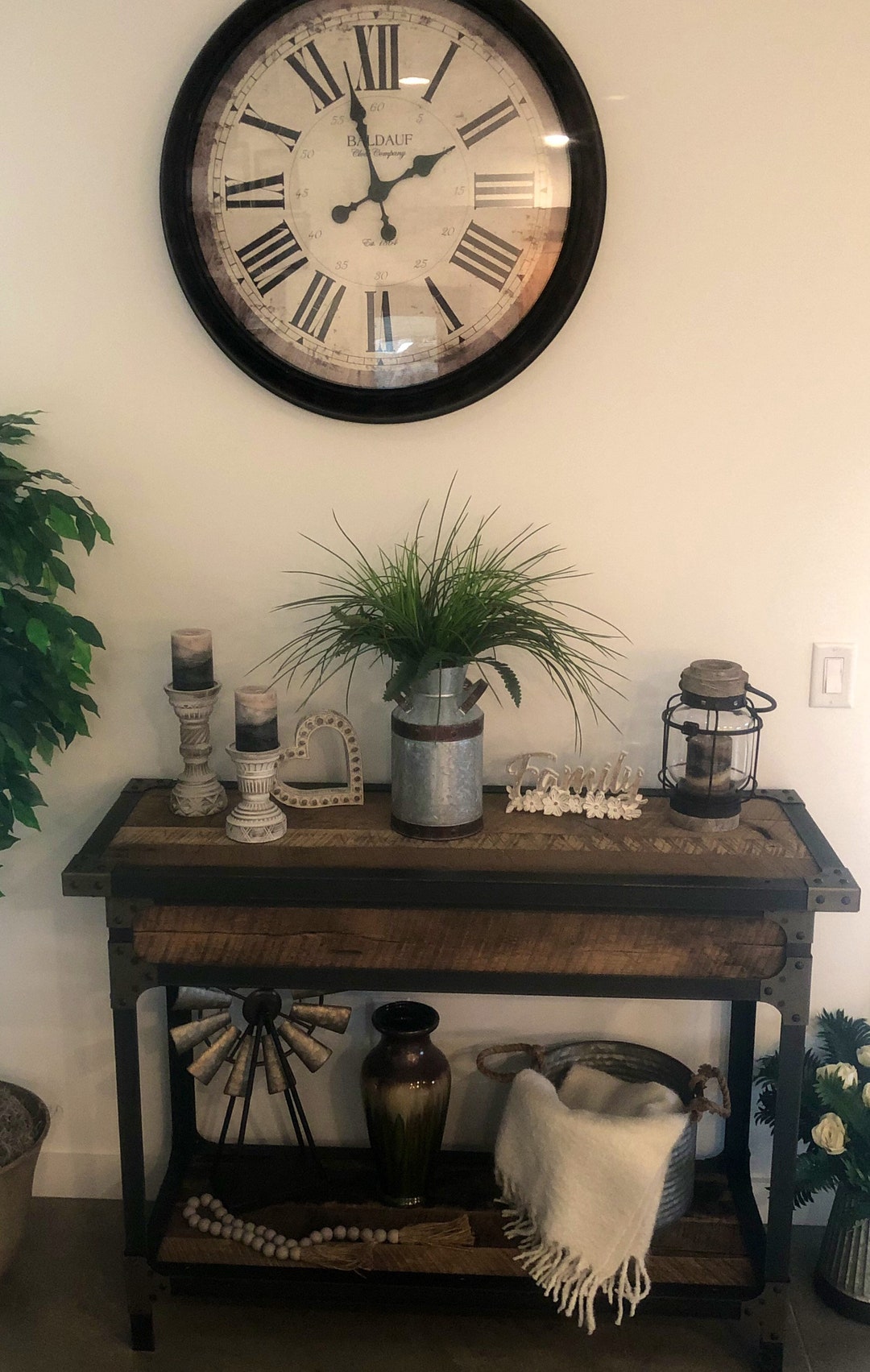 Rustic Industrial Sofa Table, Rustic Sofa Table 163248 Etsy