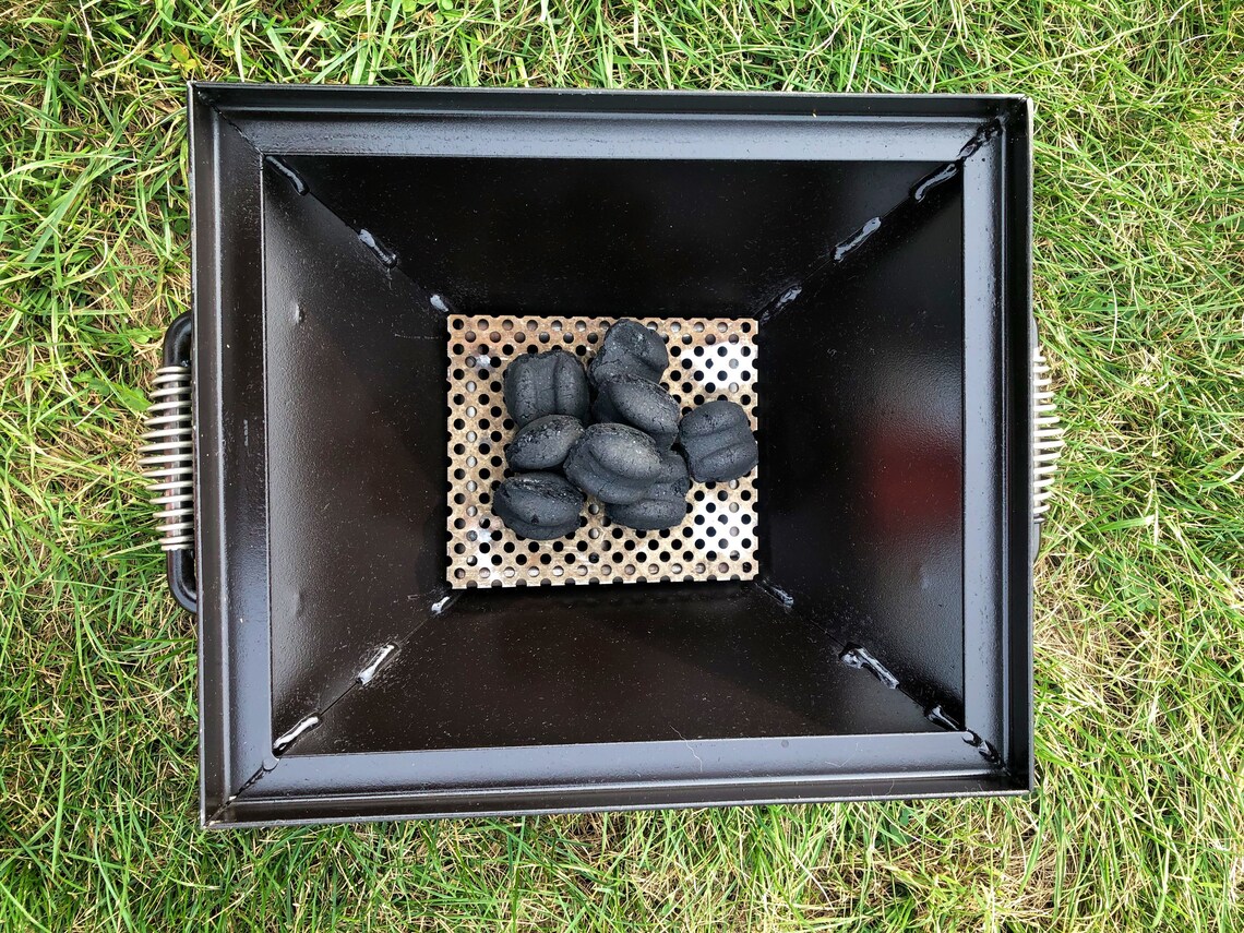 Charcoal Grill Attachment Rocket Stove Charcoal Grill Etsy