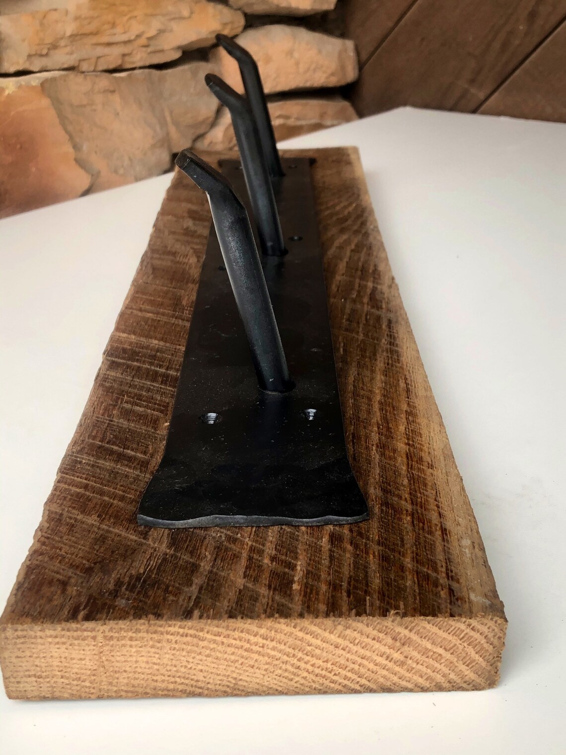 Wall Mounted Coat Rack WITH Mounting Board Rustic Industrial Etsy