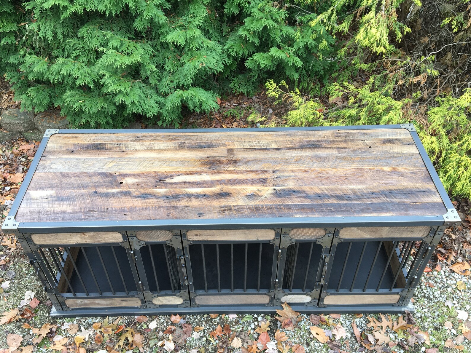 Picture of Extra Large Rustic Industrial Dog Kennel Dog Crate Riveted - Etsy Canada