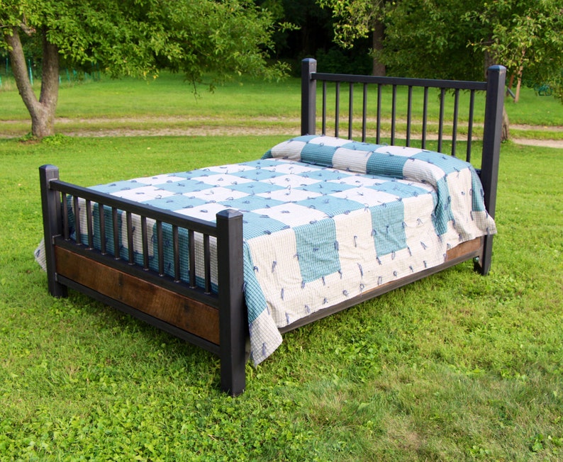 Rustic Industrial Bed Frame 5478 - Etsy
