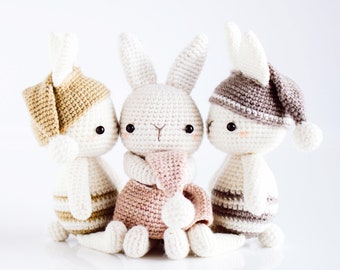 PDF crochet bunny pattern (English) : Luna the Bunny amigurumi, Easter Bunny