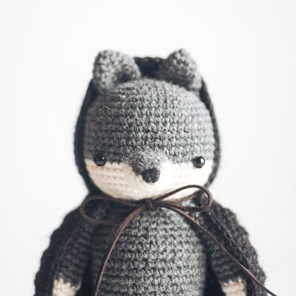 Patron amigurumi au crochet : Flynn The Wolf Amigurumi, PDF Patron au crochet (Anglais)