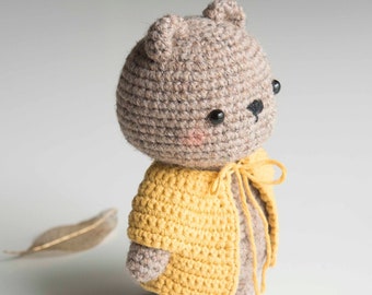 Patron amigurumi au crochet : Oliver l'ours Amigurumi, PDF Patron au crochet (Anglais)