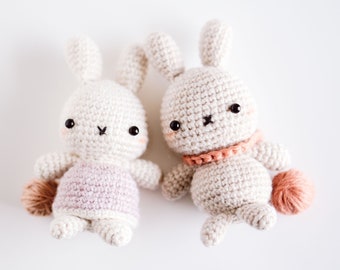 Seamless crochet : Momo the Bunny amigurumi pattern, Easter Bunny, PDF (ENGLISH)