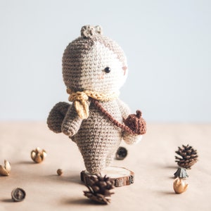 Patron amigurumi au crochet : Hazel L'écureuil Amigurumi, PDF Patron au crochet (Anglais)