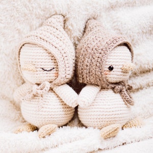 Baby Duckling Crochet Pattern: Baby Nina amigurumi, Easter crochet, PDF Duck crochet English image 1
