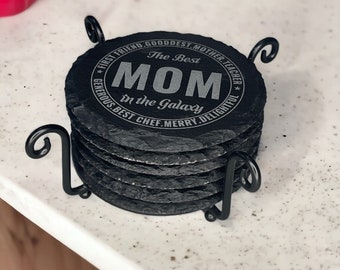 Slate Coasters | Engraved Coaster | Mothers Day Gift | Handcrafted