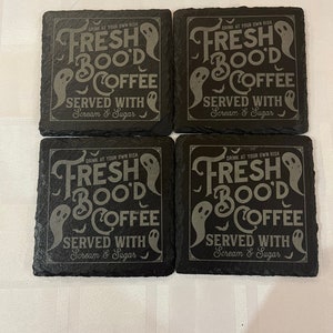 Halloween Coasters | Slate Coasters | Engraved Coasters