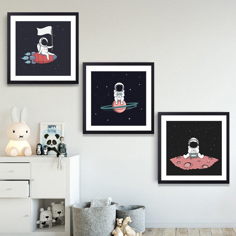 Astronaut Space Nursery Digital Download Art Nursery Decor Etsy