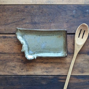 Montana Spoon Rest - Handmade - MT Pottery - Ceramics - Housewarming Gift - Unique - Trinket Dish - Montana Soap Dish - Christmas Gift