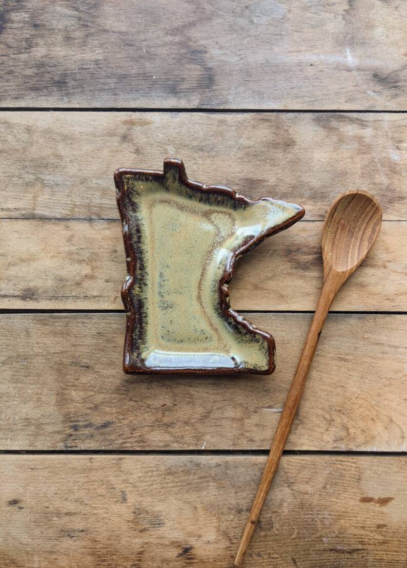 Minnesota Spoon Rest Handmade MN Pottery Ceramics Etsy