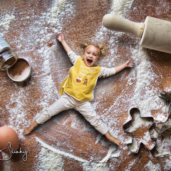 Gingerbread Digital Backdrop, Photoshop background, chopping board, Christmas, snow angels!