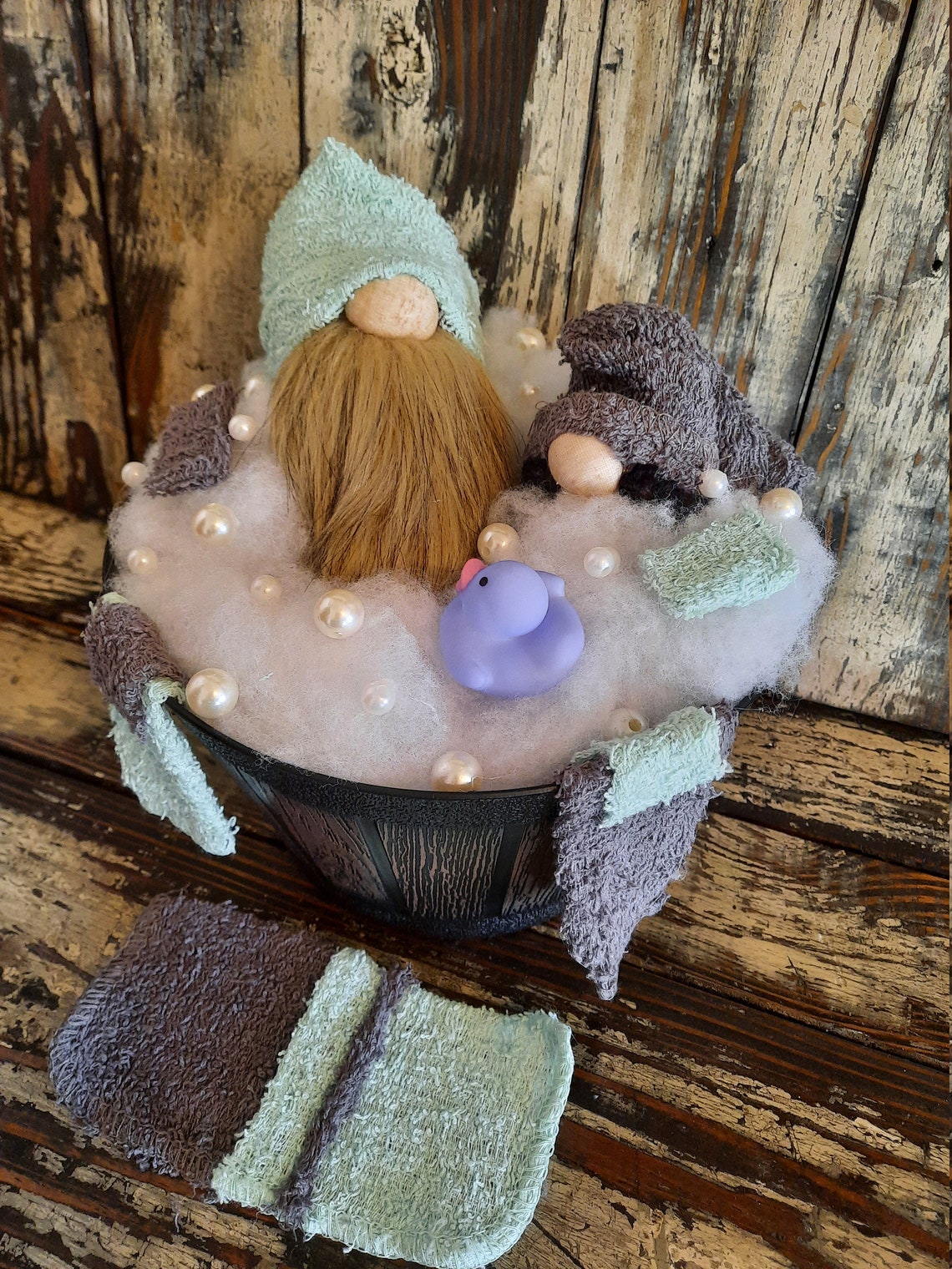Gnomes in Bathtub Customize Match your Decor Mini Gnome Etsy