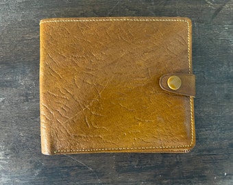 UOKNICE Men Solid Color Vintage Open Lichee Pattern Multi Card Position Wallet 