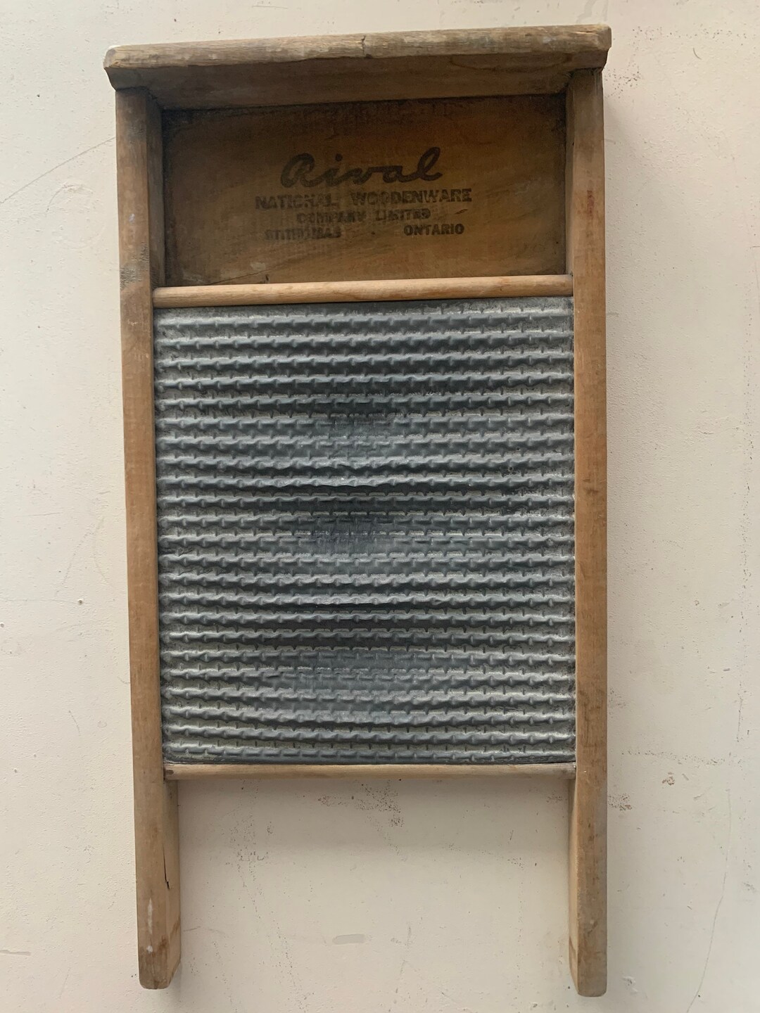 LARGE Antique Rival Woodenware Company Washboard St Thomas Etsy