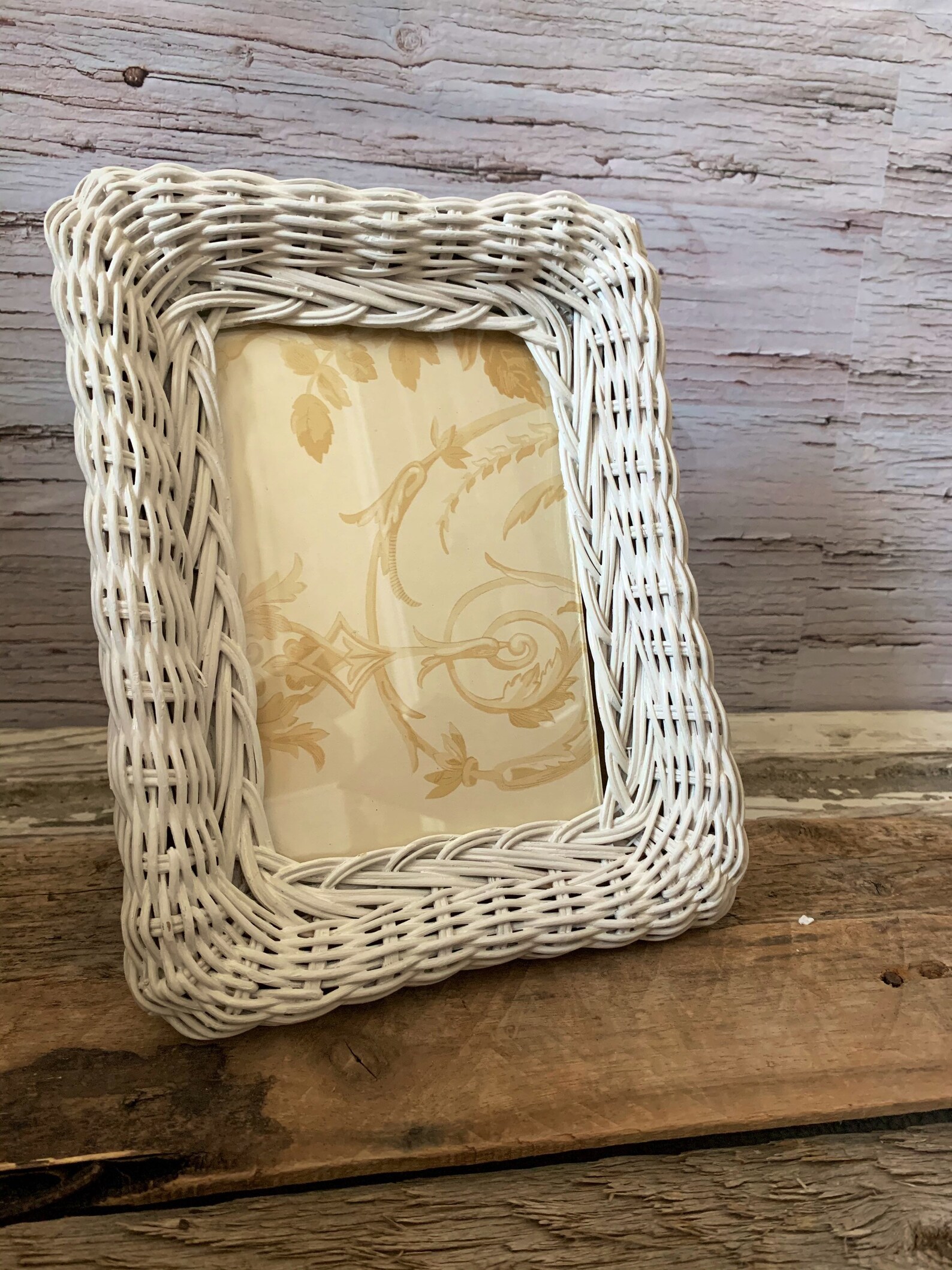 Wicker Picture Frame Etsy