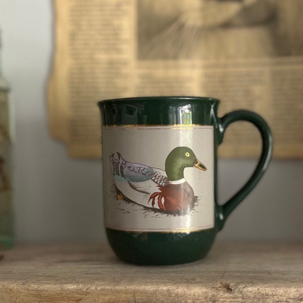 Vintage Otagiri Mallard Duck Mug