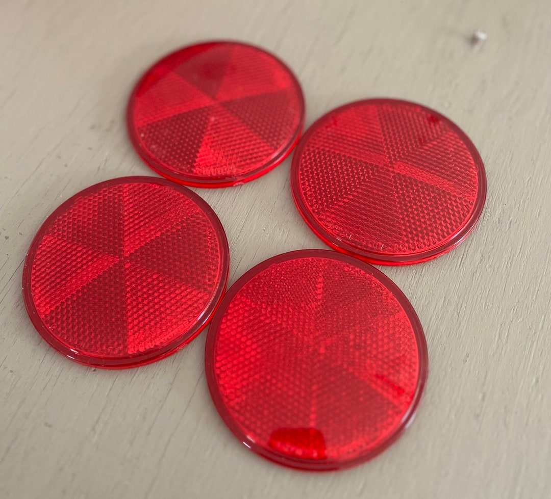 Vintage Dominion Auto Flare/stop/turn/tail Light Red Plastic Lenses