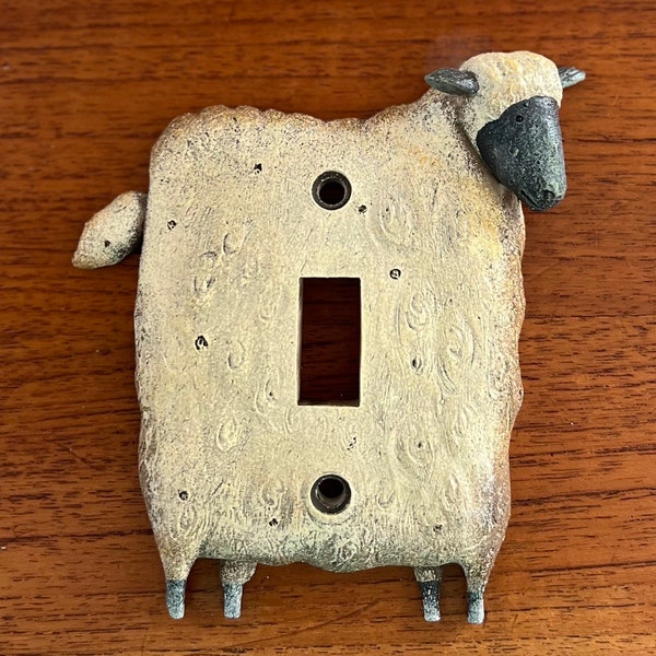 Vintage Sheep Light Switch Plate, Rustic Farmhouse Wall Decor