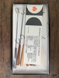Vintage Fondue Forks, Rare Wood, Made in West Germany