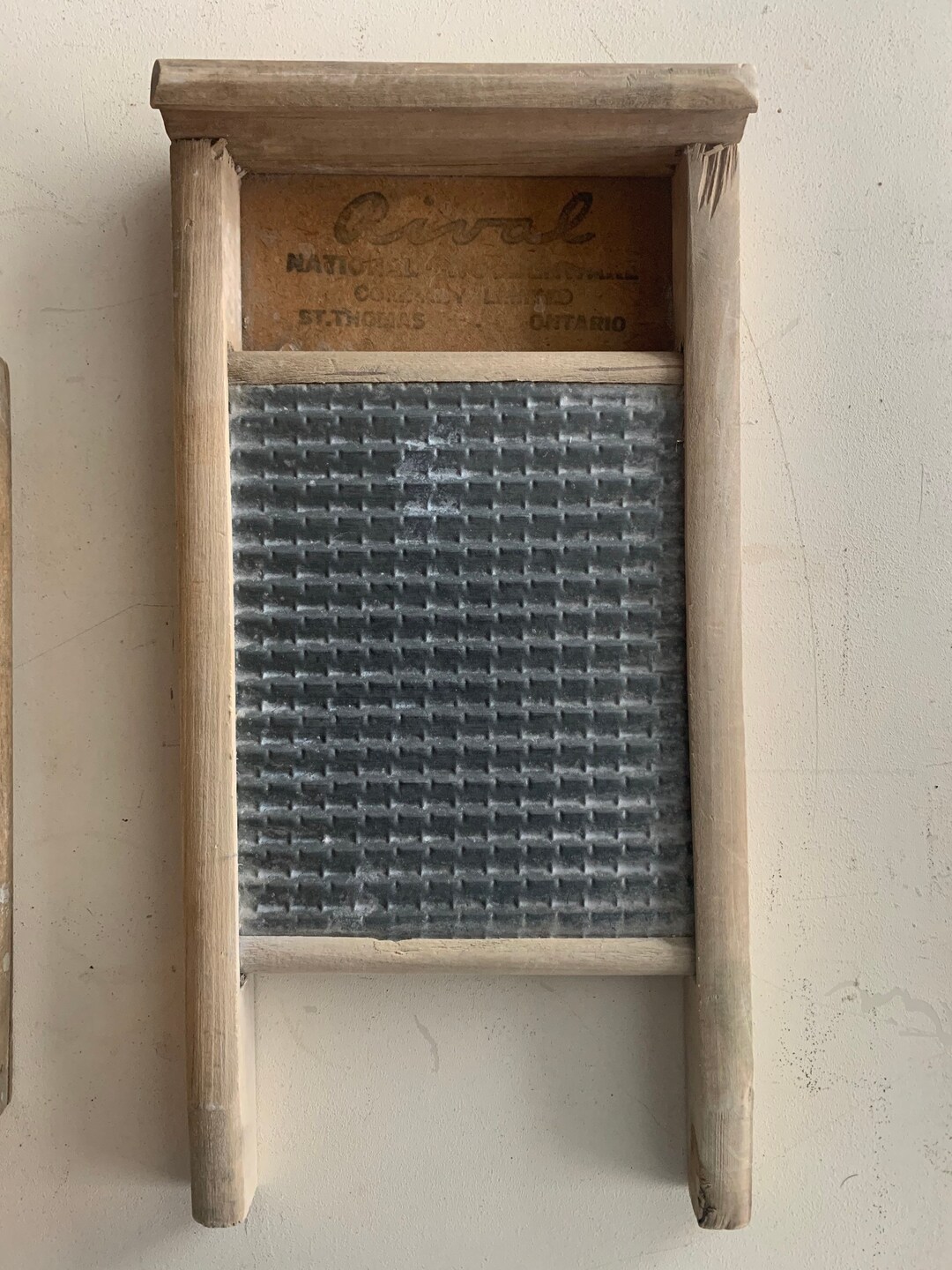 Small Antique Rival Woodenware Company Washboard, St Thomas Ontario Etsy