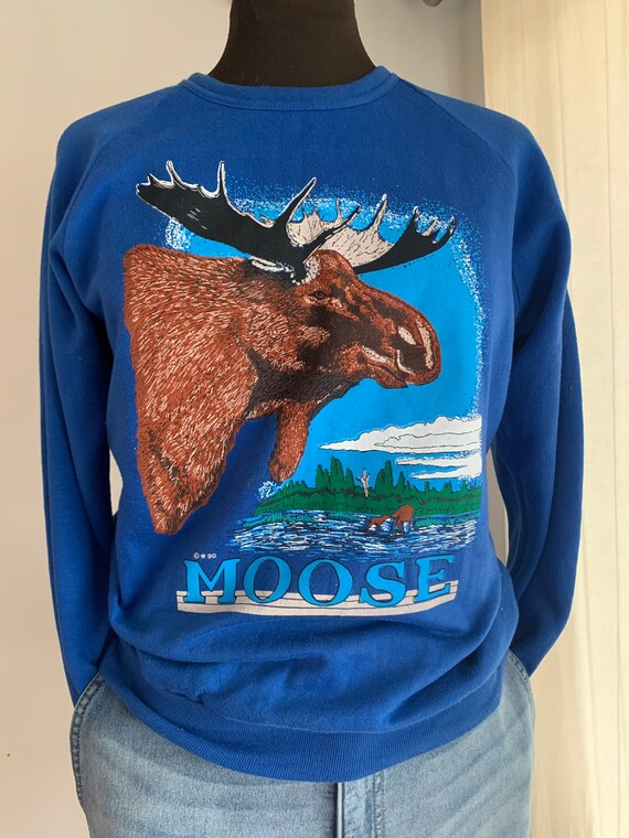 Vintage 90s MOOSE Crewneck Sweater 