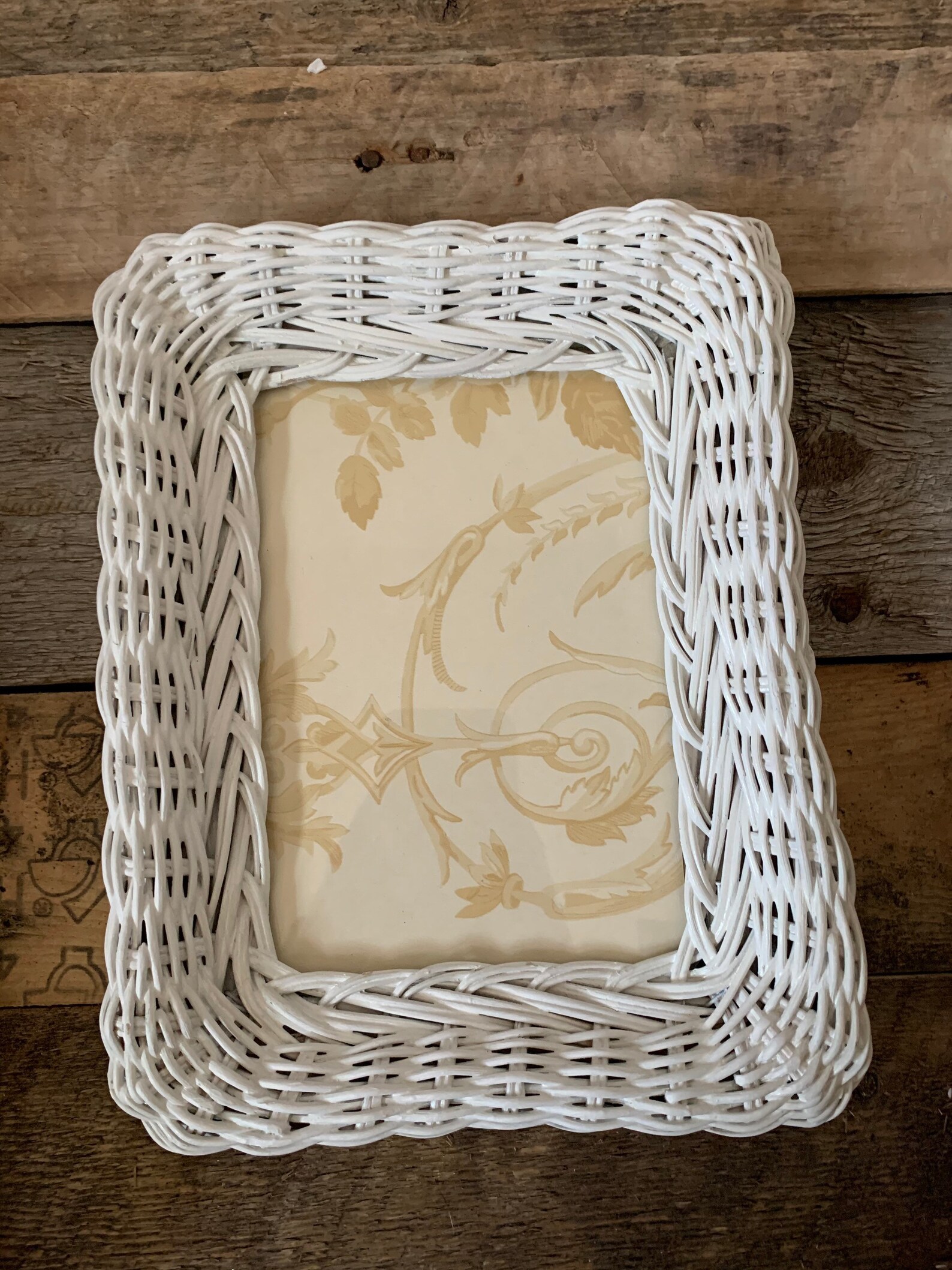 Wicker Picture Frame Etsy