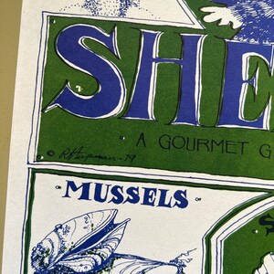 Vintage SHELLFISH Poster, A Gourmet Guide to Foodpoisoning, R. Hupman ...