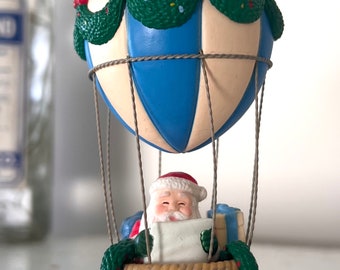 Vintage NOMA 90s Santa Hot Air Balloon Ornament